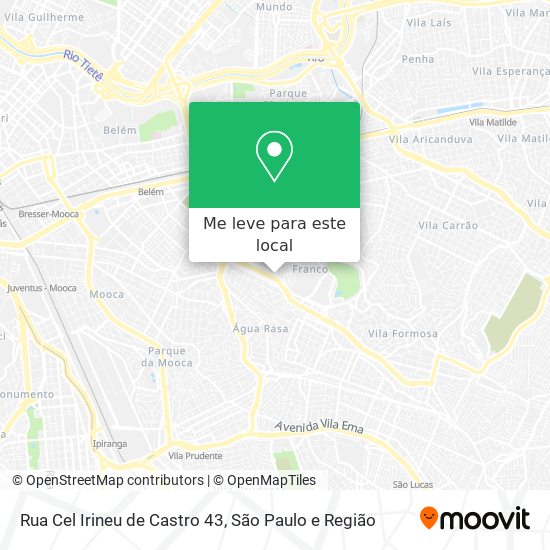 Rua Cel  Irineu de Castro  43 mapa