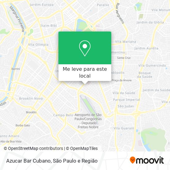 Azucar Bar Cubano mapa