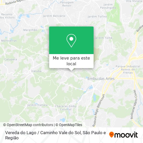 Vereda do Lago / Caminho Vale do Sol mapa