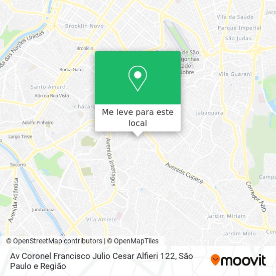 Av  Coronel Francisco Julio Cesar Alfieri  122 mapa