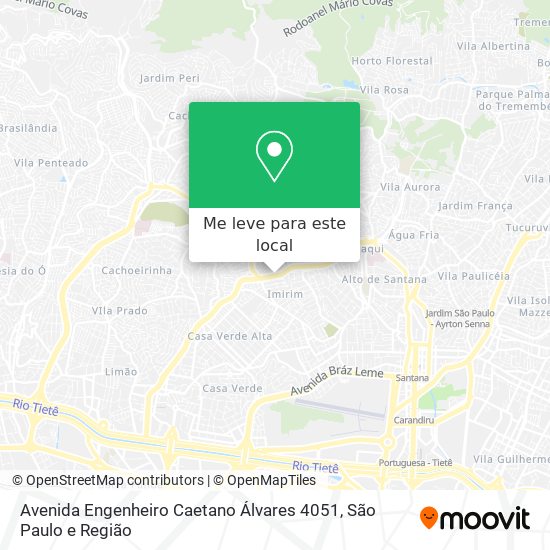 Avenida Engenheiro Caetano Álvares 4051 mapa