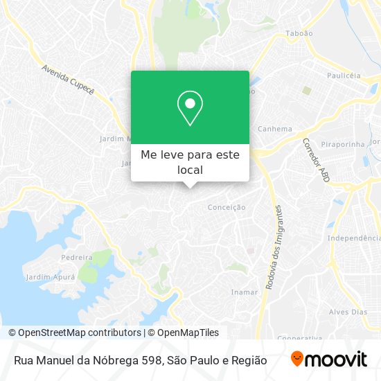 Rua Manuel da Nóbrega 598 mapa