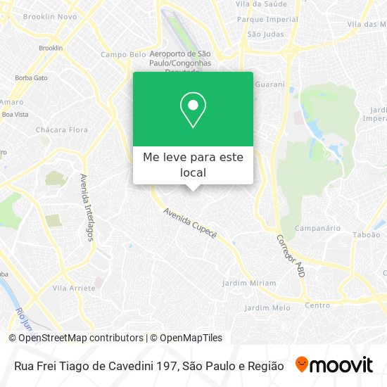 Rua Frei Tiago de Cavedini 197 mapa
