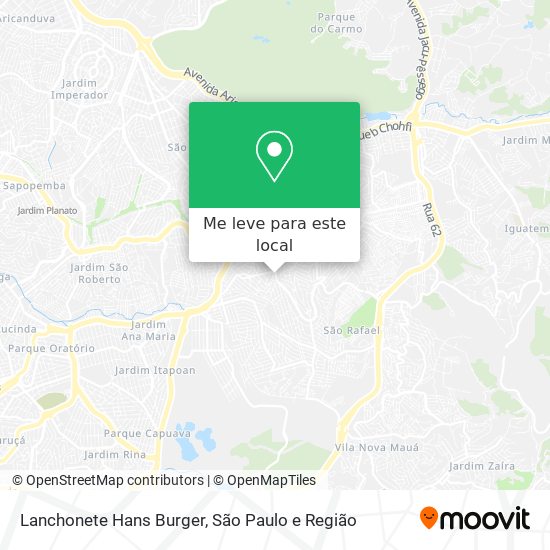 Lanchonete Hans Burger mapa