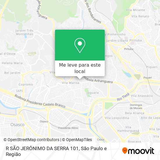 R SÃO JERÔNIMO DA SERRA 101 mapa