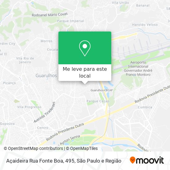 Açaideira Rua Fonte Boa, 495 mapa