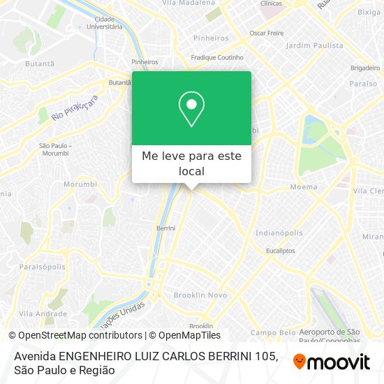 Avenida ENGENHEIRO LUIZ CARLOS BERRINI 105 mapa