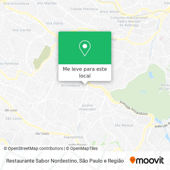 Restaurante Sabor Nordestino mapa