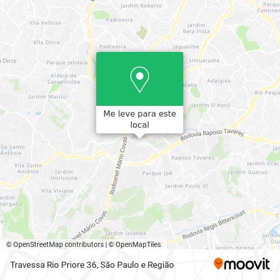 Travessa Rio Priore 36 mapa