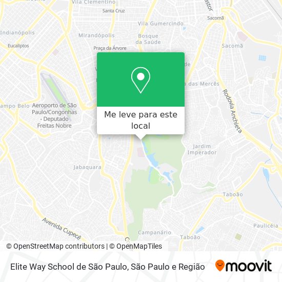 Elite Way School de São Paulo mapa
