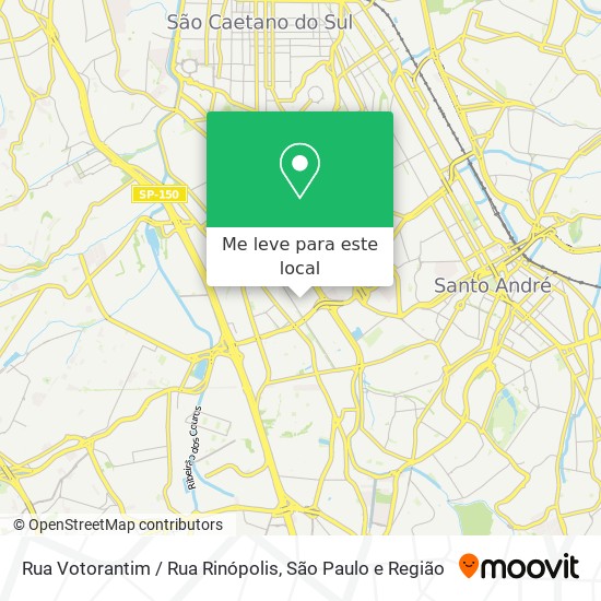Rua Votorantim / Rua Rinópolis mapa