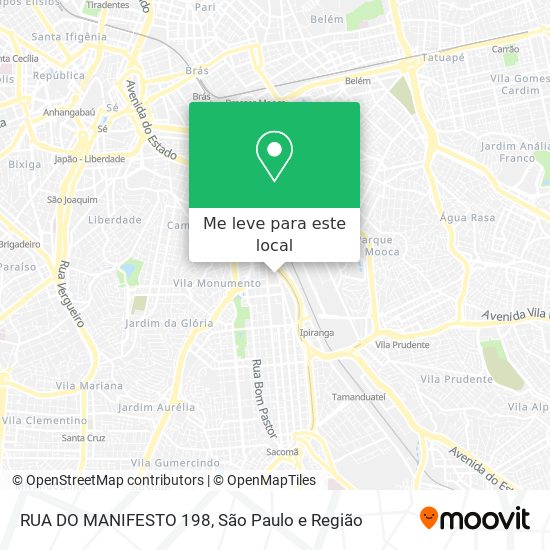 RUA DO MANIFESTO 198 mapa