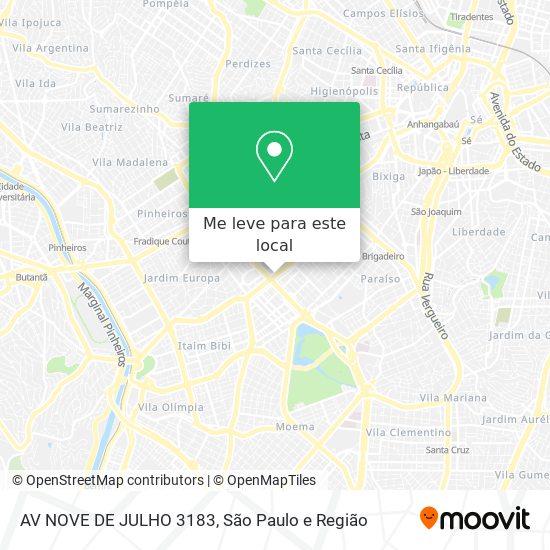 AV NOVE DE JULHO 3183 mapa