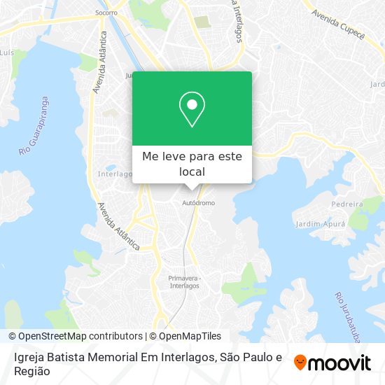 Igreja Batista Memorial Em Interlagos mapa