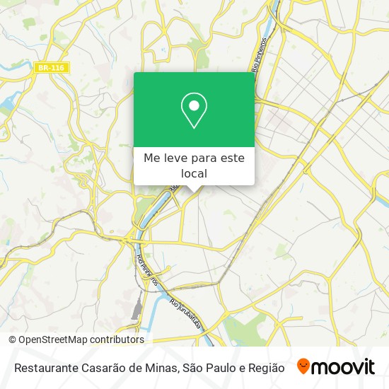 Restaurante Casarão de Minas mapa