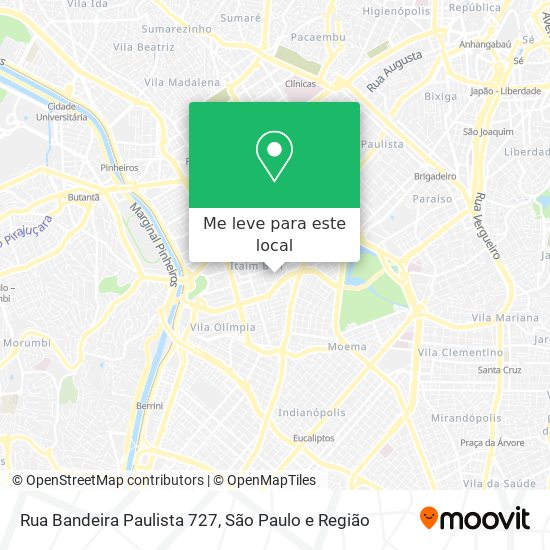 Rua Bandeira Paulista 727 mapa