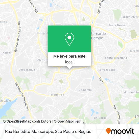 Rua Benedito Massarope mapa