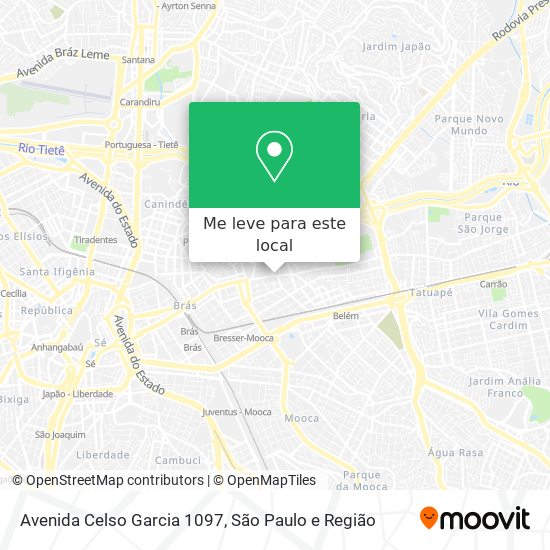 Avenida Celso Garcia 1097 mapa