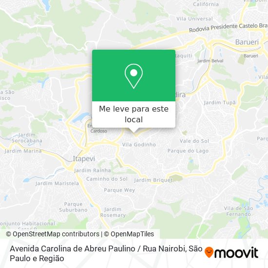 Avenida Carolina de Abreu Paulino / Rua Nairobi mapa