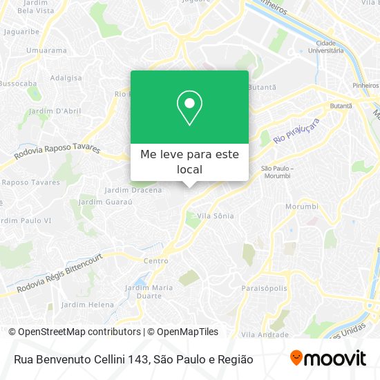 Rua Benvenuto Cellini 143 mapa