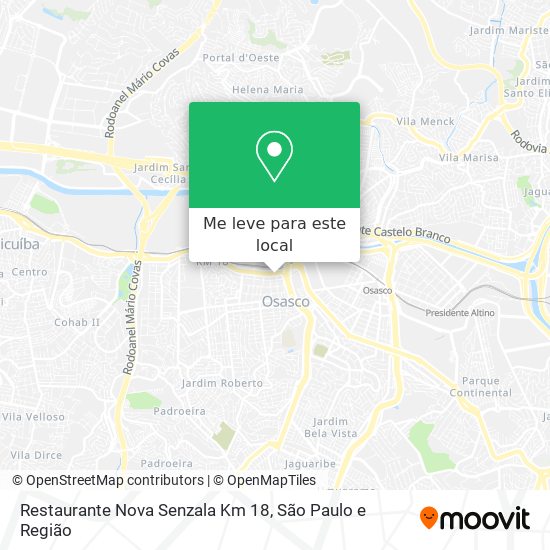 Restaurante Nova Senzala Km 18 mapa