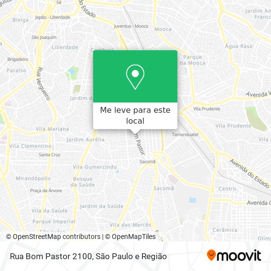 Rua Bom Pastor 2100 mapa