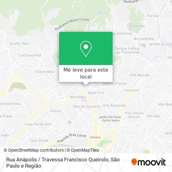 Rua Anápolis / Travessa Francisco Queirolo mapa