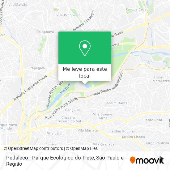 Pedaleco - Parque Ecológico do Tietê mapa