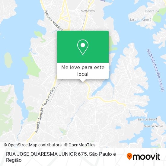 RUA JOSE QUARESMA JUNIOR  675 mapa