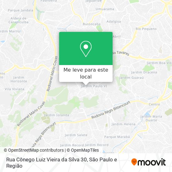 Rua Cônego Luiz Vieira da Silva  30 mapa