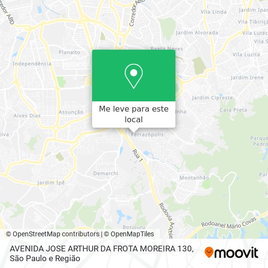 AVENIDA JOSE ARTHUR DA FROTA MOREIRA 130 mapa