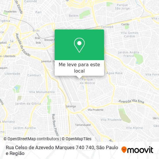 Rua Celso de Azevedo Marques 740 740 mapa