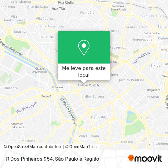 R Dos Pinheiros 954 mapa