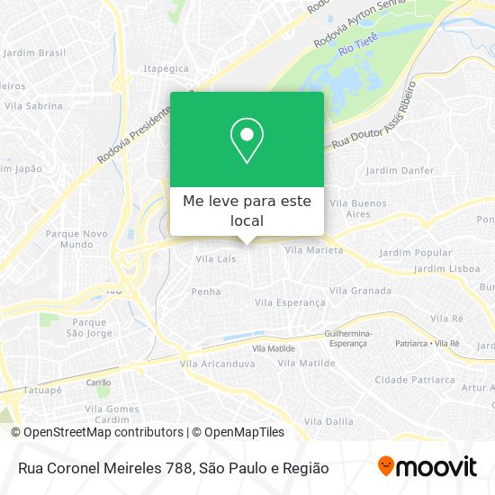 Rua Coronel Meireles 788 mapa