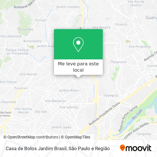 Casa de Bolos Jardim Brasil mapa