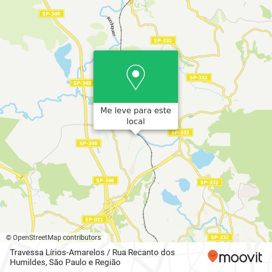 Travessa Lírios-Amarelos / Rua Recanto dos Humildes mapa