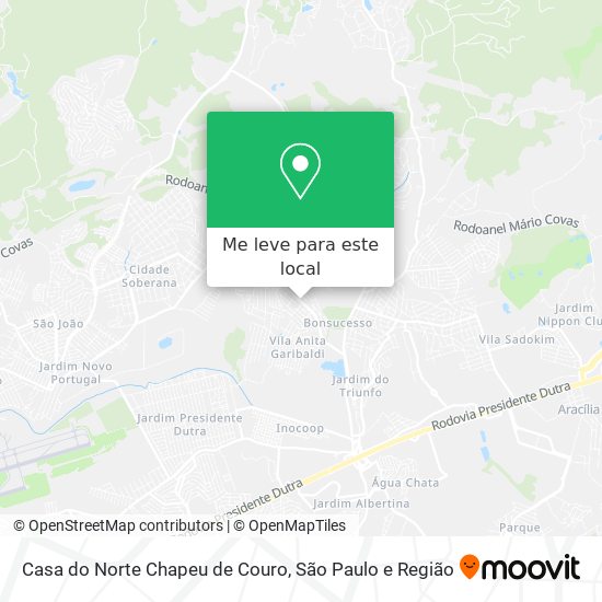 Casa do Norte Chapeu de Couro mapa