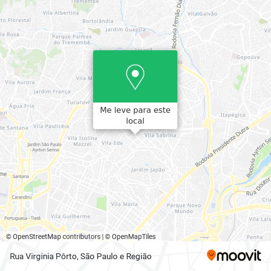 Rua Virginia Pôrto mapa