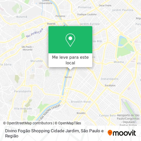 Divino Fogão Shopping Cidade Jardim mapa