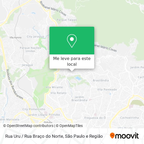 Rua Uru / Rua Braço do Norte mapa