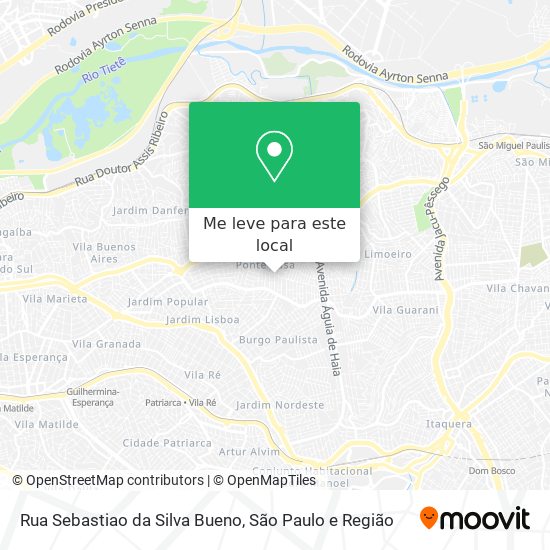 Rua Sebastiao da Silva Bueno mapa