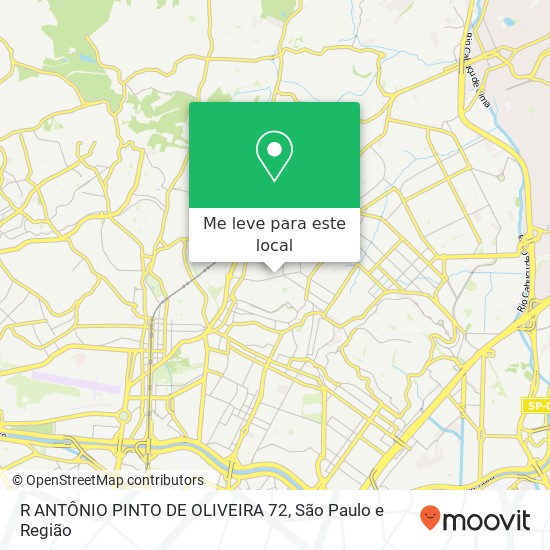 R ANTÔNIO PINTO DE OLIVEIRA 72 mapa