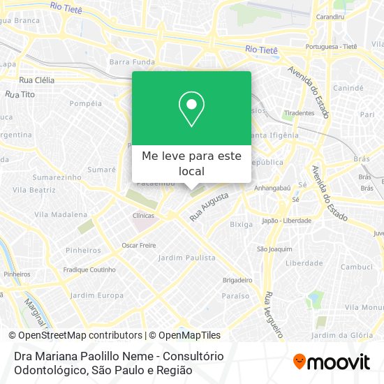Dra Mariana Paolillo Neme - Consultório Odontológico mapa