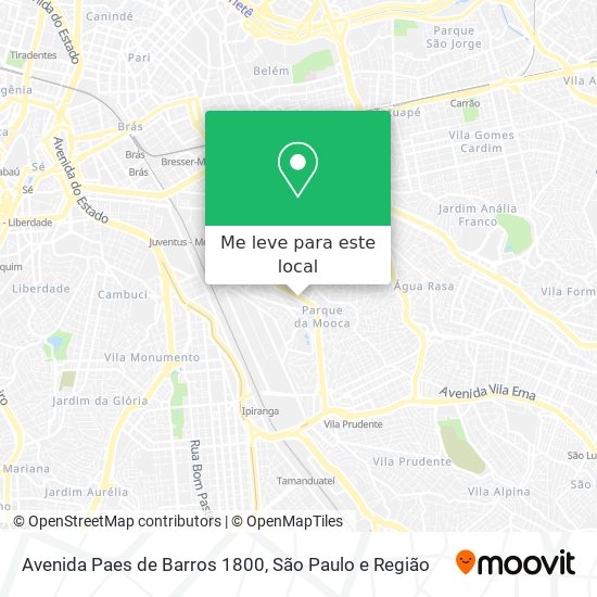 Avenida Paes de Barros  1800 mapa