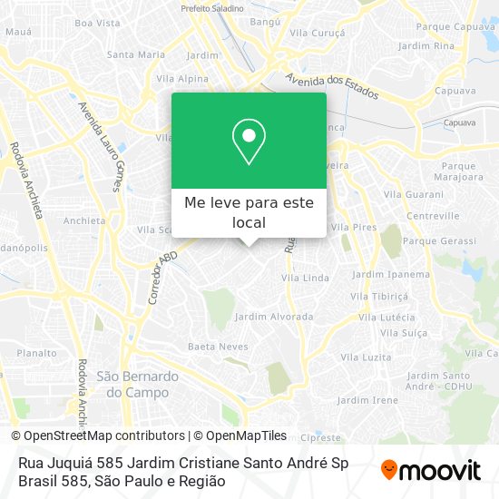 Rua Juquiá  585   Jardim Cristiane  Santo André   Sp  Brasil 585 mapa