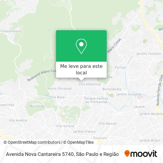 Avenida Nova Cantareira 5740 mapa