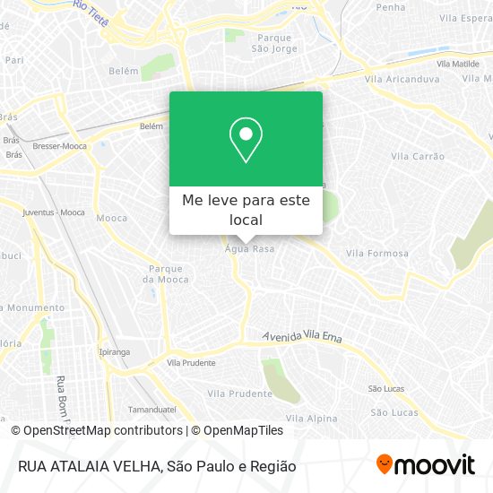 RUA ATALAIA VELHA mapa