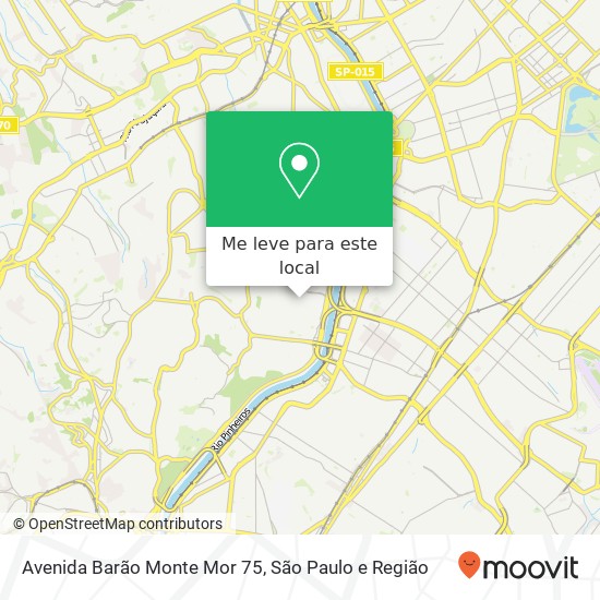 Avenida Barão Monte Mor 75 mapa