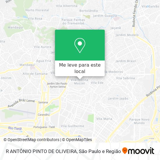 R ANTÔNIO PINTO DE OLIVEIRA mapa
