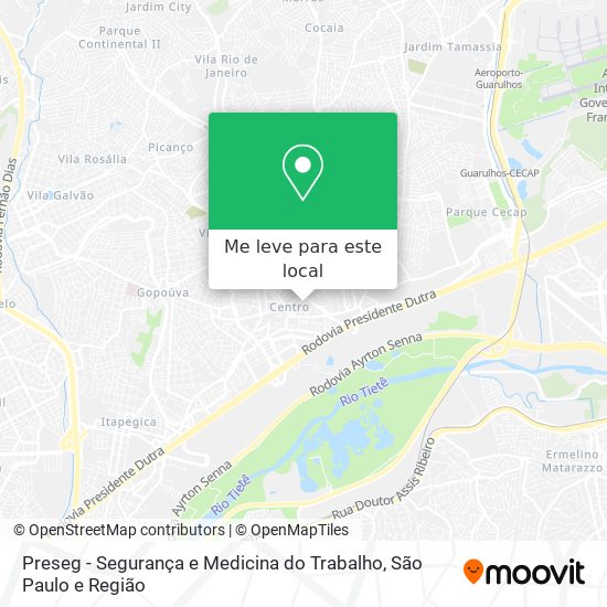 Preseg - Segurança e Medicina do Trabalho mapa